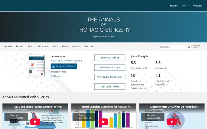 Capture d'écran de annalsthoracicsurgery.org