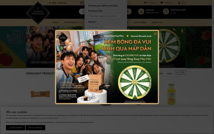 Screenshot of annam-gourmet.com