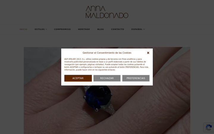Screenshot von annamaldonadojoyas.com