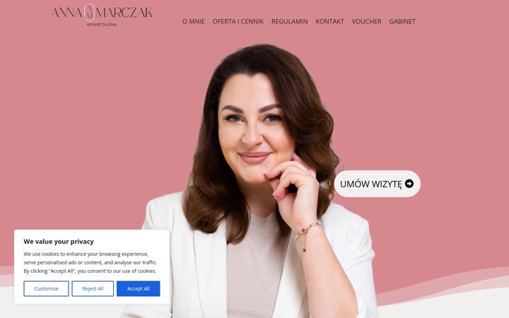 Screenshot of annamarczak-kosmetologia.pl