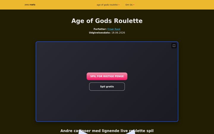 Screenshot of annamaria.dk