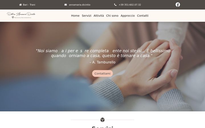 Screenshot stránky annamariadicintio.it