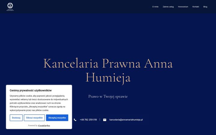 Screenshot of annamariahumieja.pl