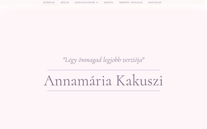 Screenshot of annamariakakuszi.hu