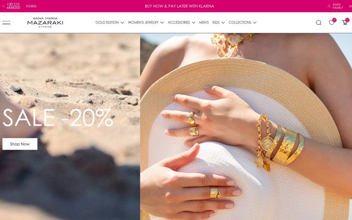 Screenshot von annamariamazaraki.com
