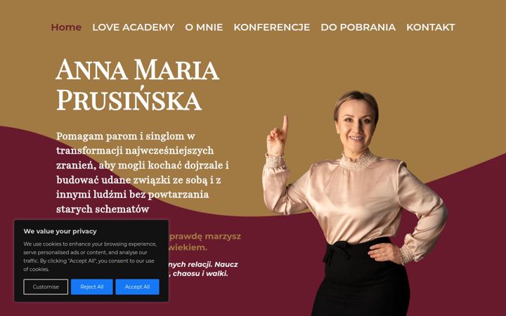 Screenshot of annamariaprusinska.com