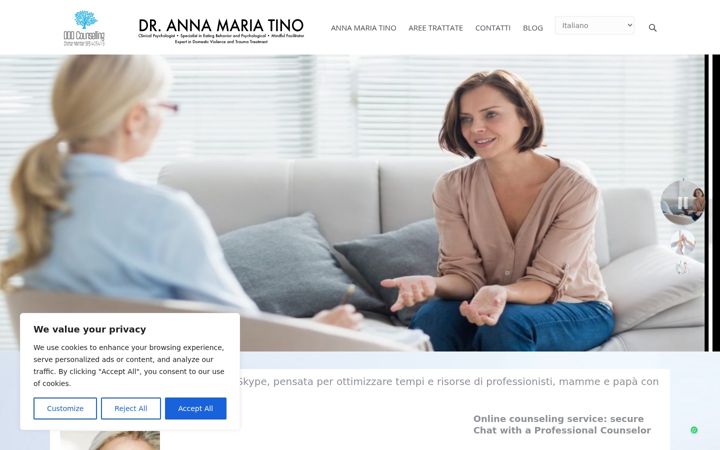 Screenshot von annamariatino.com