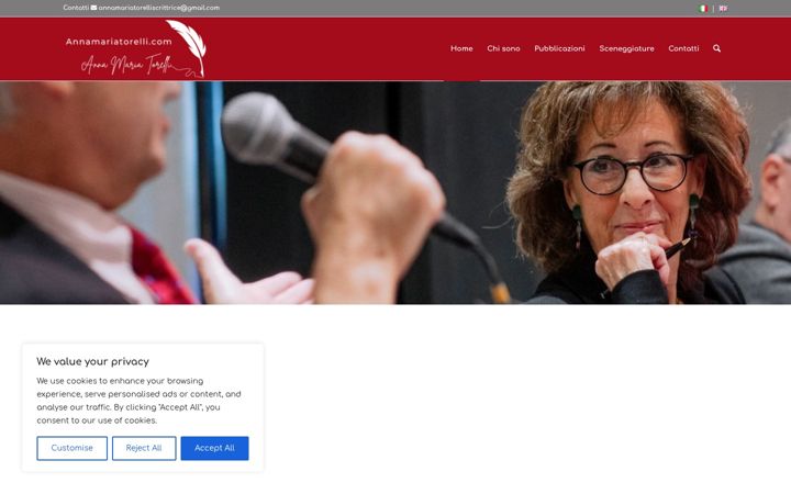 Screenshot of annamariatorelli.com