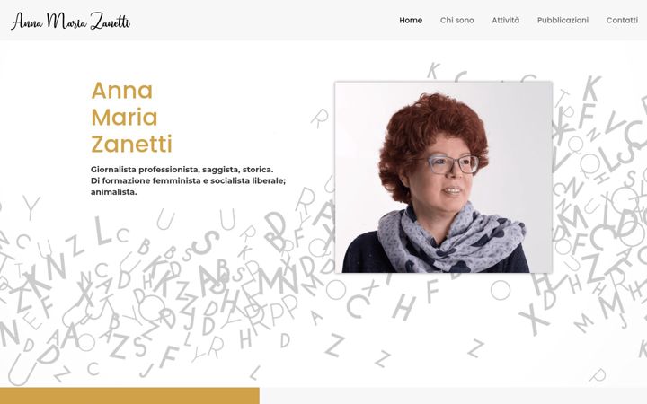 Screenshot of annamariazanetti.it