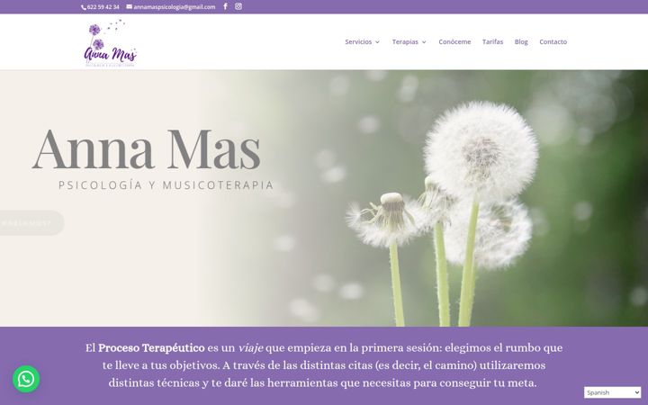 Screenshot van annamaspsicologia.com