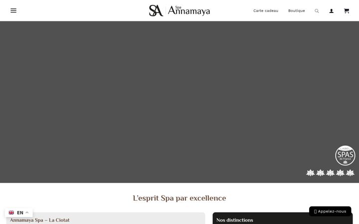 Screenshot van annamaya-spa.com