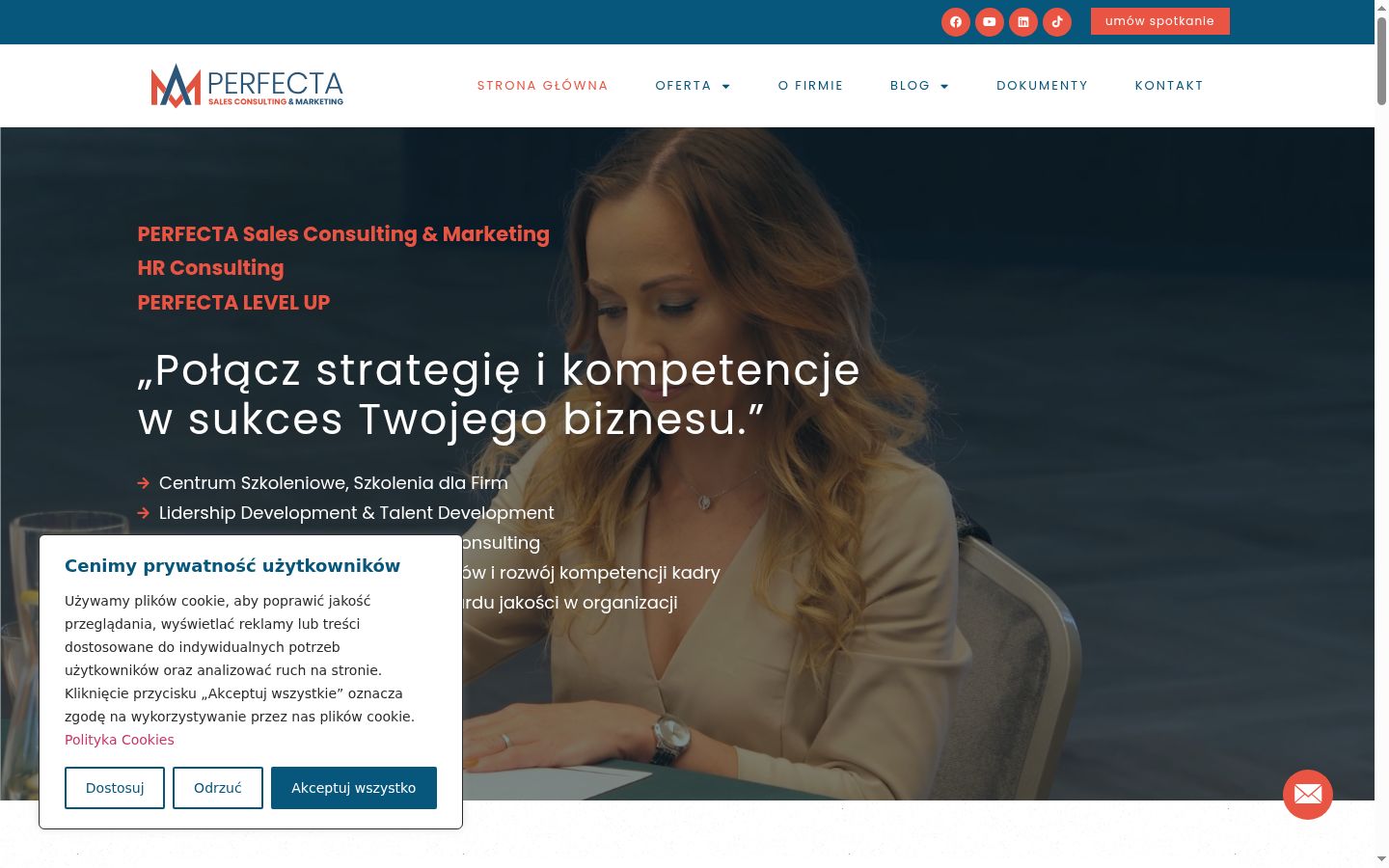Captura de ecrã do banner de consentimento apresentado antes de qualquer interação