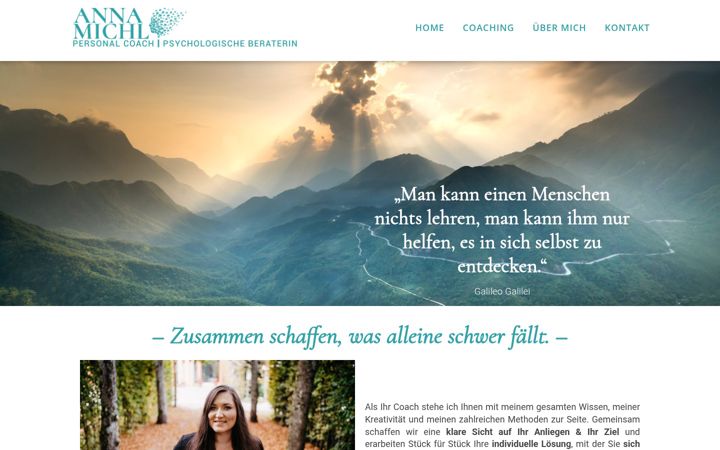 Snímek obrazovky annamichl-coaching.de