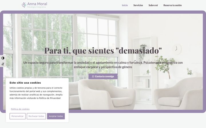 Screenshot of annamoralpsicologa.com
