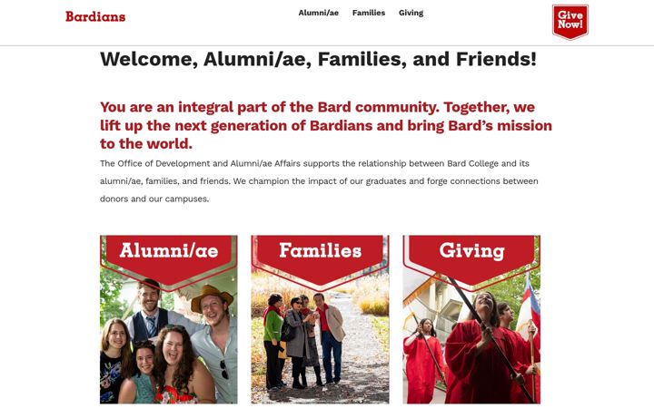 Screenshot of annandale.bard.edu