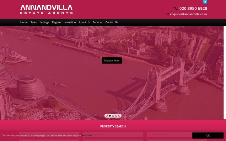 Screenshot of annandvilla.co.uk