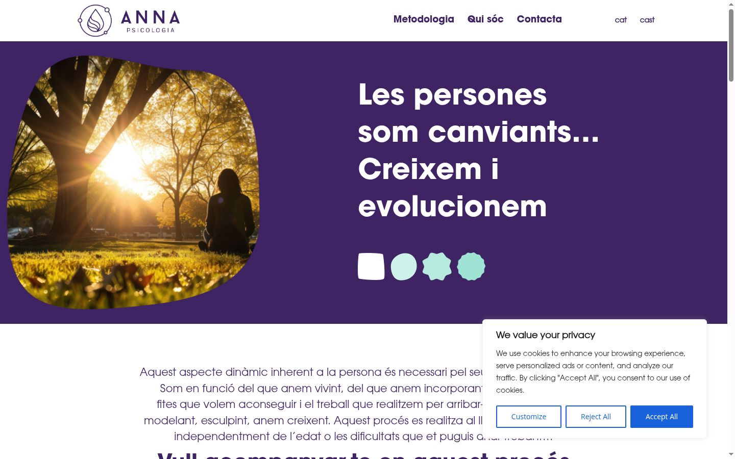 Screenshot del banner di consenso mostrato prima di qualsiasi interazione