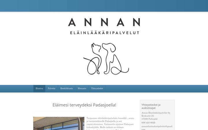 Screenshot of annanelainlaakaripalvelut.fi