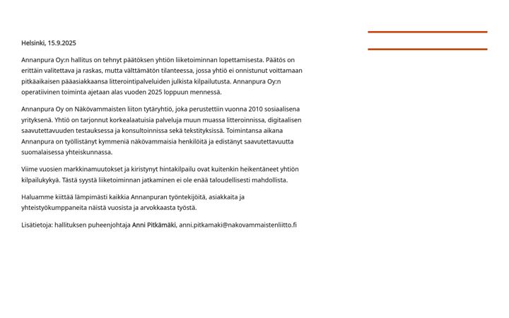 Screenshot of annanpura.fi