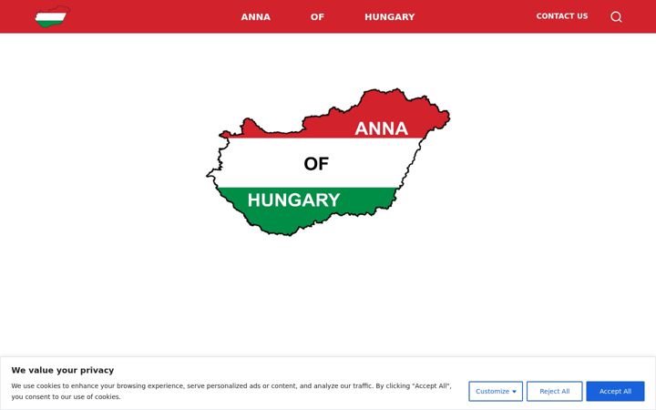 Screenshot of annaofhungary.com