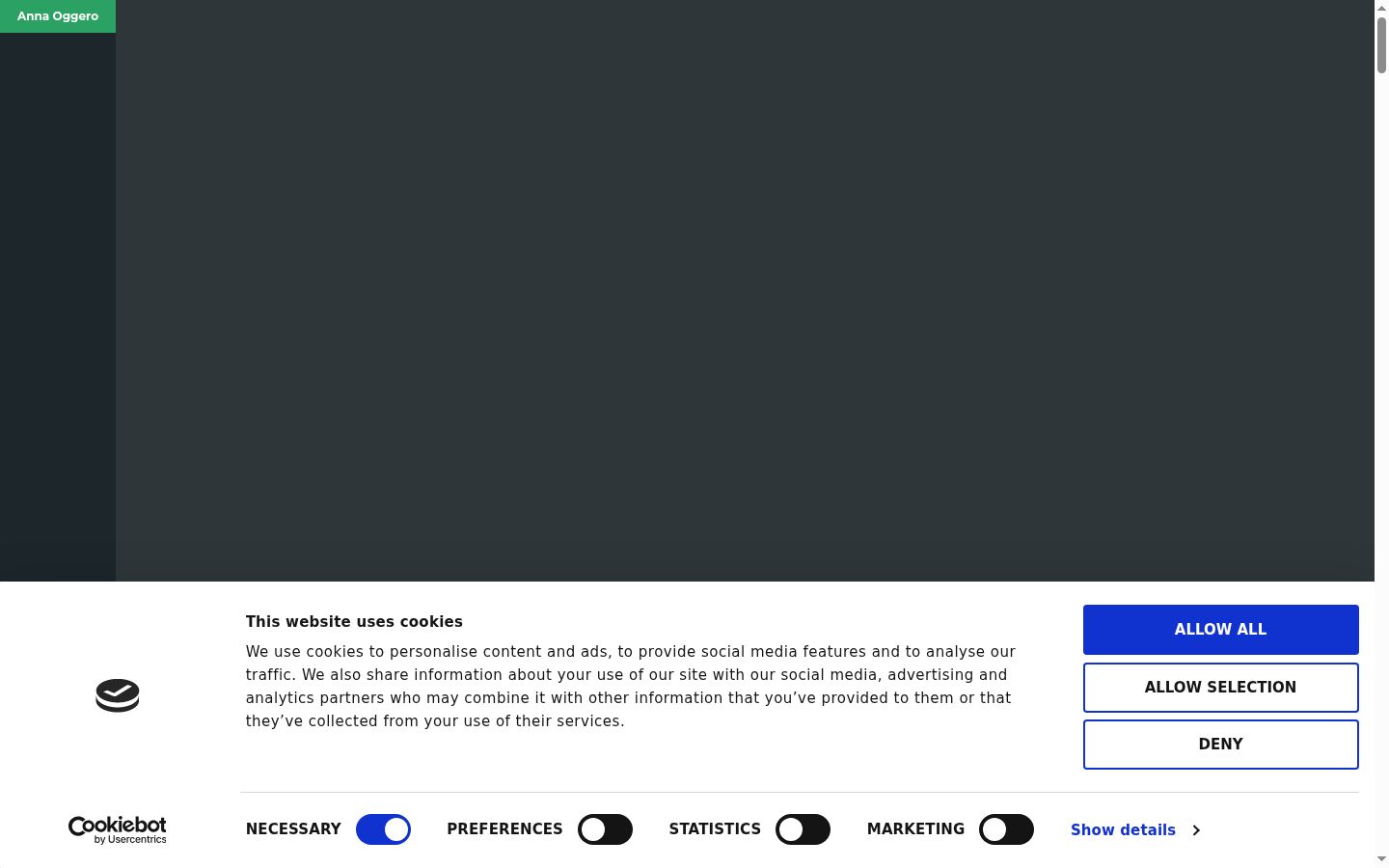 Screenshot του banner συγκατάθεσης που εμφανίστηκε πριν από οποιαδήποτε αλληλεπίδραση