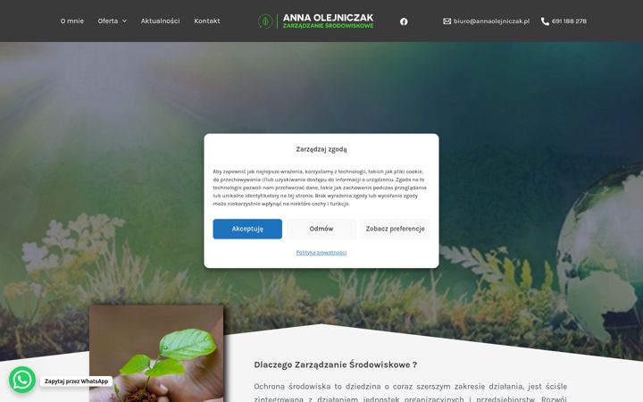 Screenshot of annaolejniczak.pl