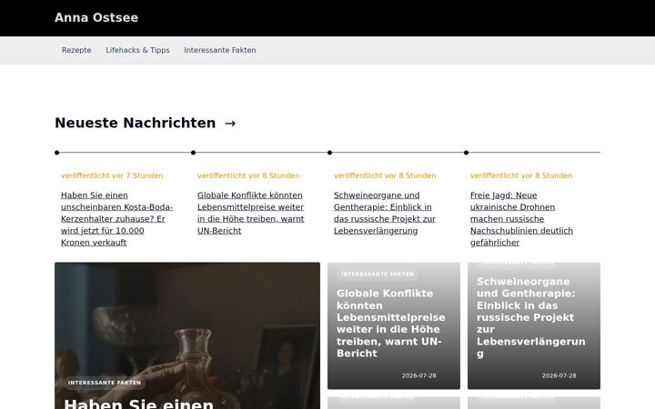 Zrzut ekranu annaostsee.de