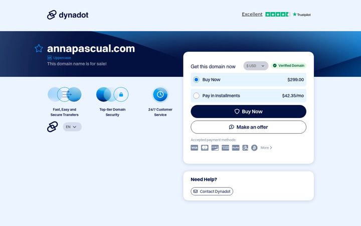 Screenshot of annapascual.com