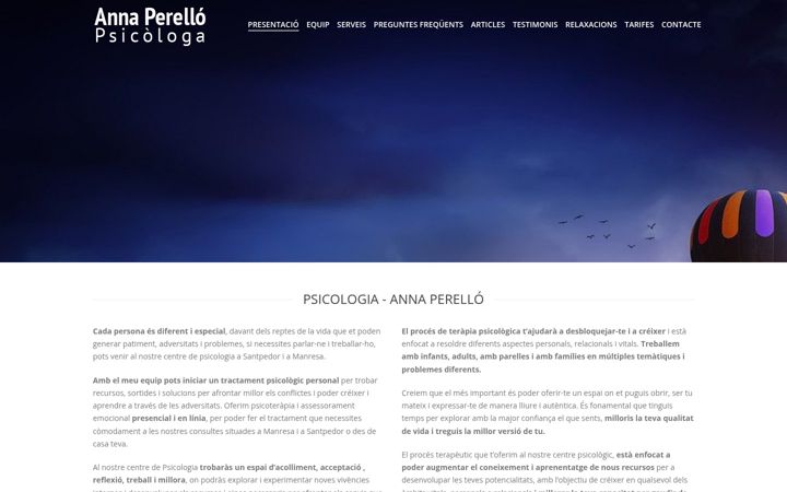 Snímek obrazovky annaperello.com