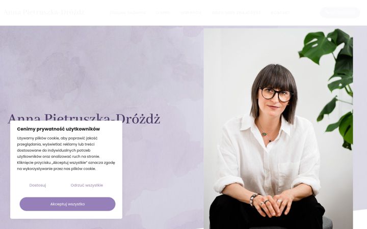 Zrzut ekranu annapietruszkadrozdz.pl