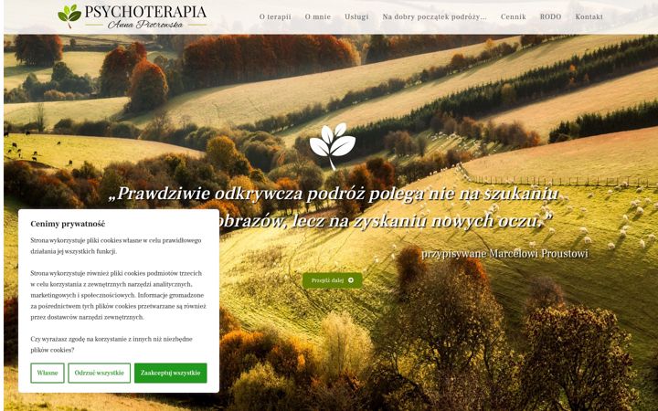 Screenshot of annapiotrowska.eu
