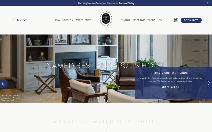 Screenshot of annapoliswaterfront.com