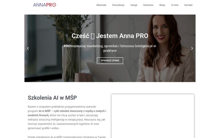 Zrzut ekranu annapro.pl
