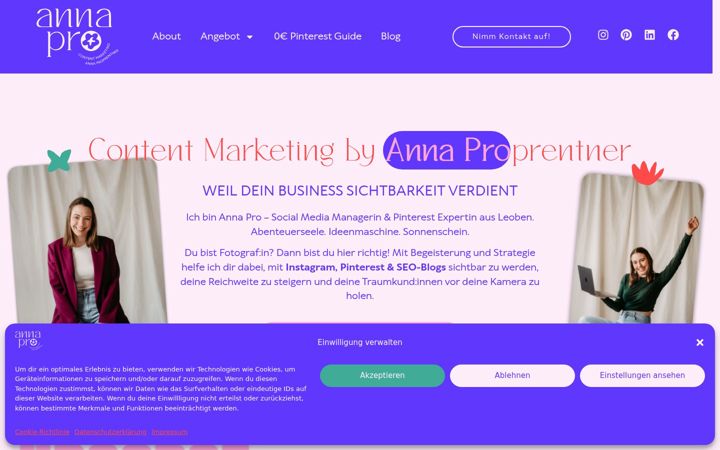 Screenshot of annaproprentner.at