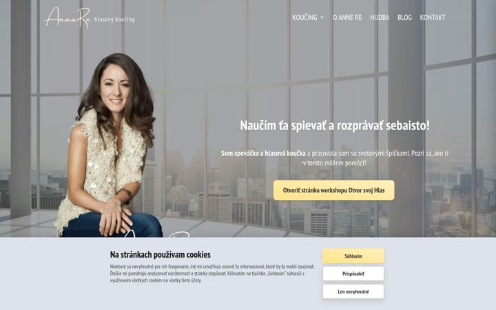 Screenshot of annarekoucing.sk