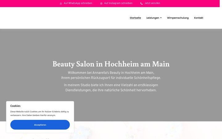 Zrzut ekranu annarellas-beauty.de