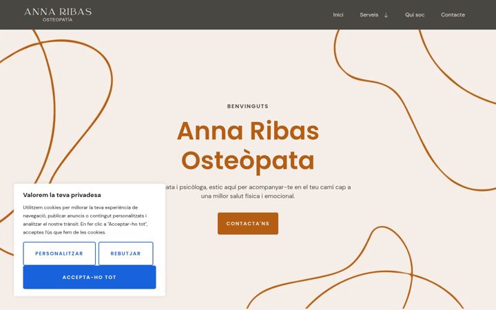 Screenshot of annaribas.es