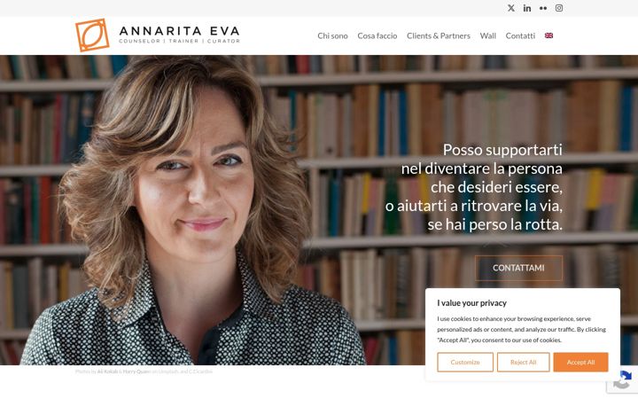 Ekraanipilt saidist annaritaeva.it