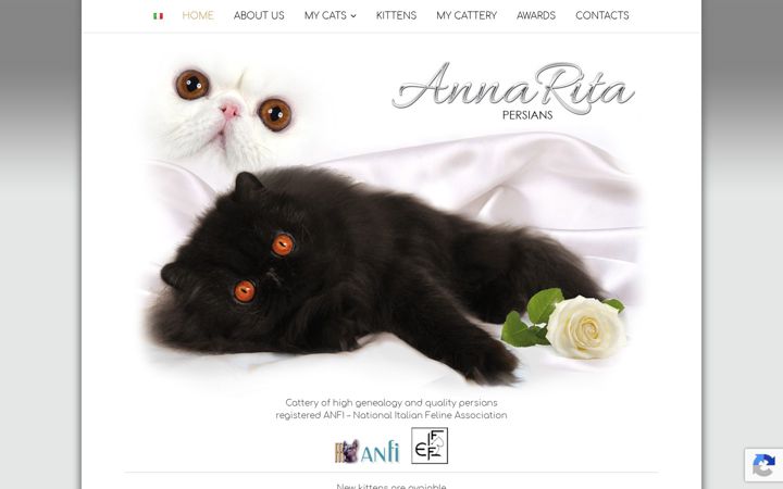 Snímek obrazovky annaritapersians.com