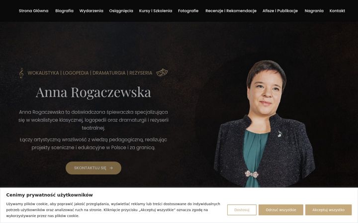 Screenshot of annarogaczewska.pl
