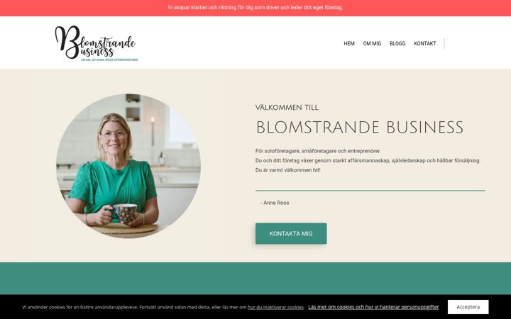 Screenshot of annaroos.nu