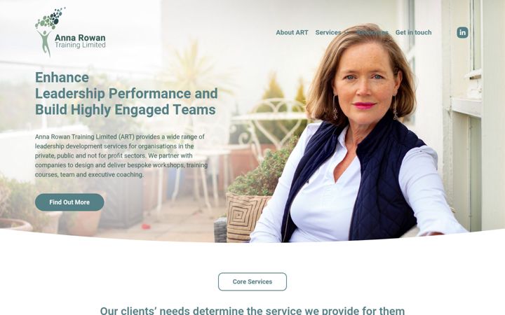 Screenshot of annarowantraining.ie