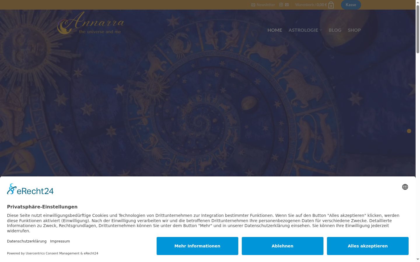 Screenshot tal-banner tal-kunsens muri qabel kwalunkwe interazzjoni