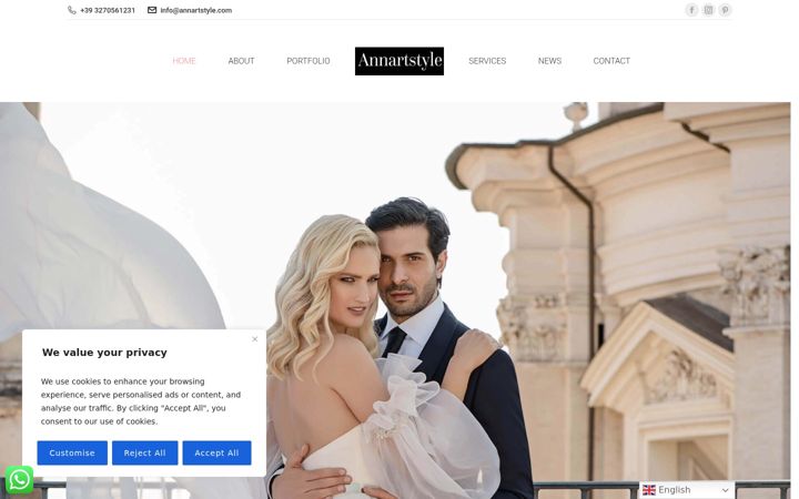 Snímek obrazovky annartstyle.com