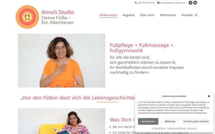 Snímek obrazovky annas-studio.com