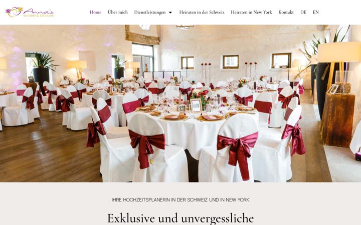 Captură de ecran a annas-weddingdreams.ch