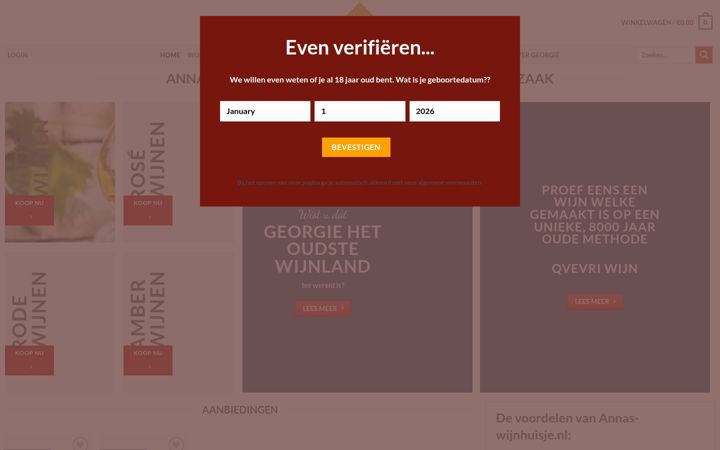 Screenshot of annas-wijnhuisje.nl