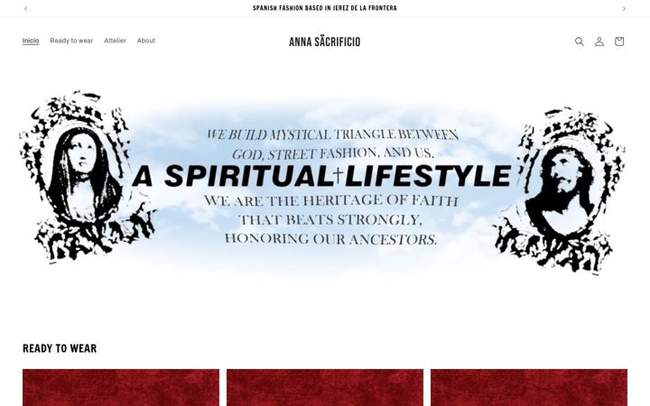 Screenshot of annasacrificio.com