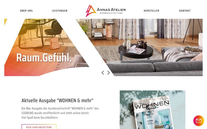 Screenshot of annasatelier-bw.de