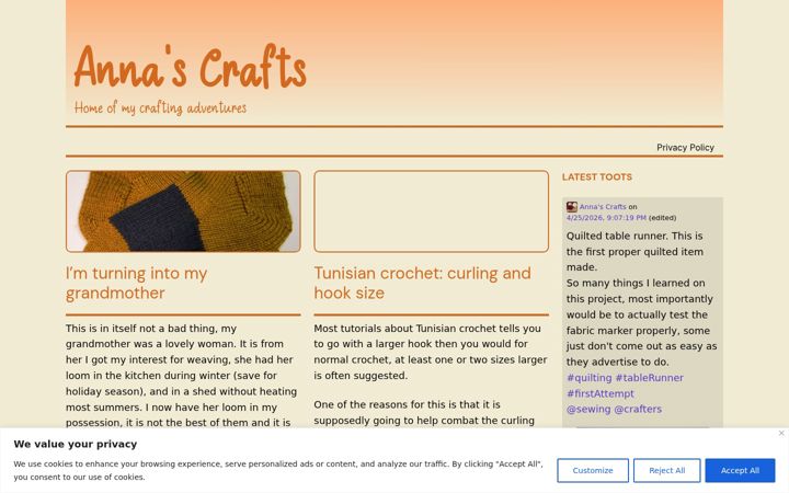 Screenshot di annascrafts.com
